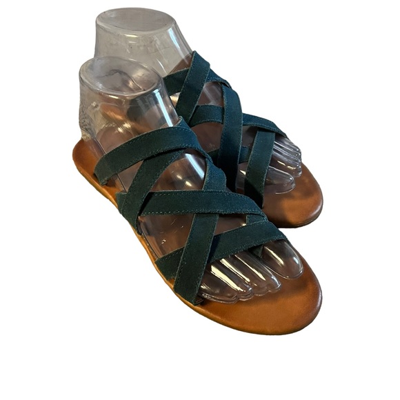 Coconuts by Matisse Shoes - Coconuts by Matisse jeweled blue leather strap sandals SZ 7